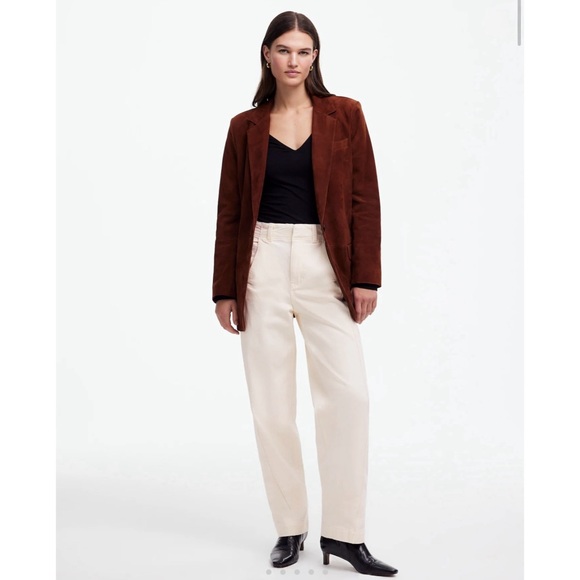 NWT Madewell Tapered Denim Trousers Vintage Ivory - Picture 1 of 7